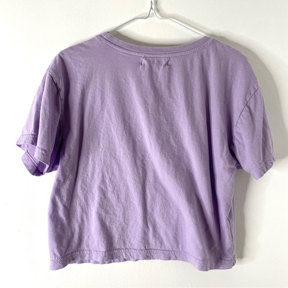 Ocean Drive Lilac Cropped Pocket Tee - Picture 4 of 5